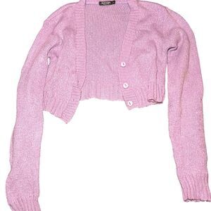 Nasty-gal Women's Pink and Purple Cardigan
